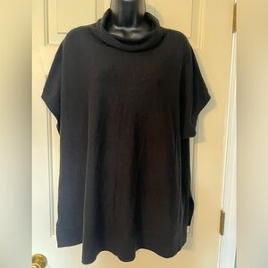 LOFT Black Cowl Neck Poncho